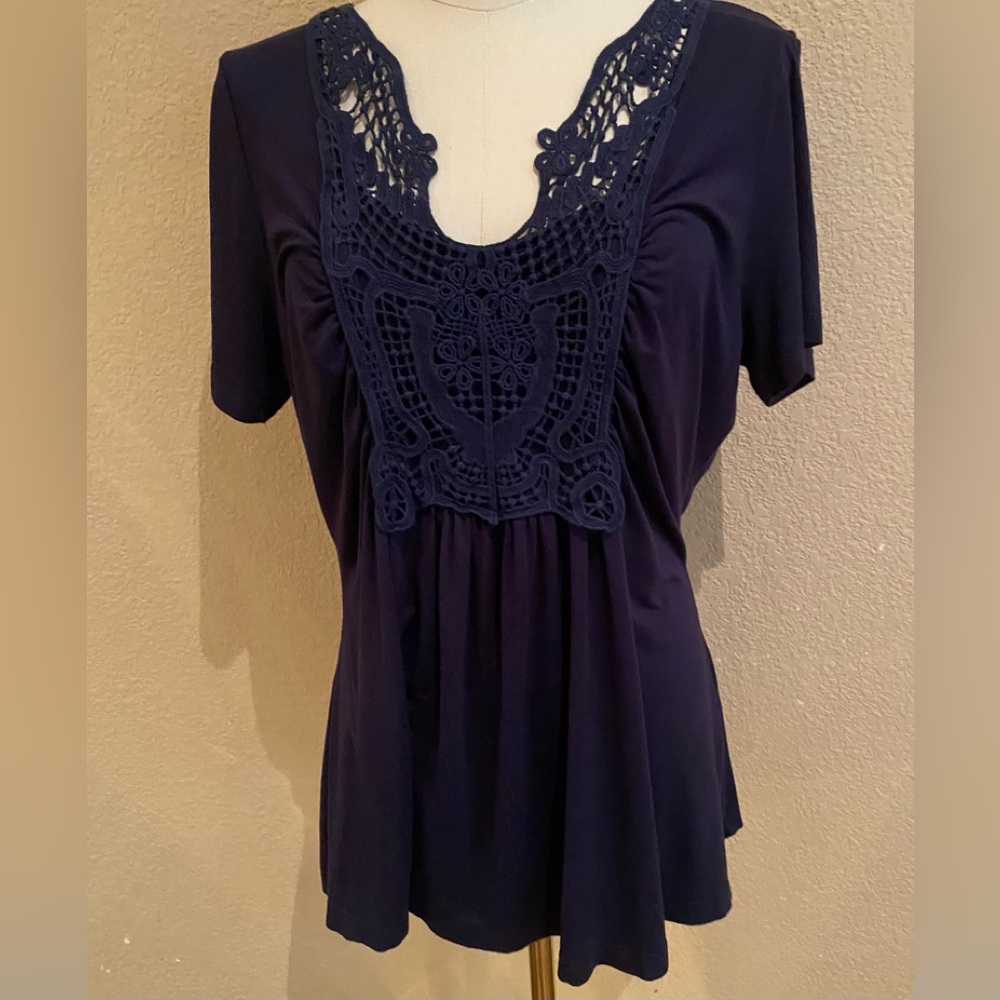 Missy Molly ladies crochet detailed top size large